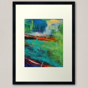 Original Abstract art print embellished & signed